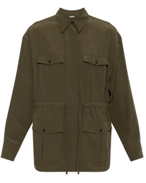 Ferragamo Overhemden ,Groen ,Shirt Met Trekkoord