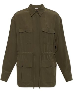 Ferragamo Overhemden ,Groen ,Shirt Met Trekkoord