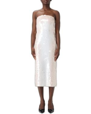 Sportmax Kleedjes ,Wit ,Pailletten Stemma Midi Jurk