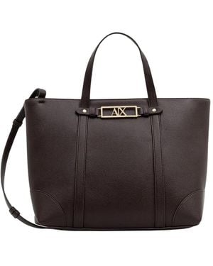 ARMANI EXCHANGE Tassen ,Bruin ,Leer Shopper - Zwart