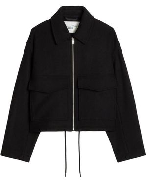 Marc O' Polo Jassen ,Zwart ,Wol Geweven Outdoor Jas