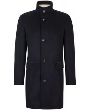 HUGO Single-Breasted Coats - Blue