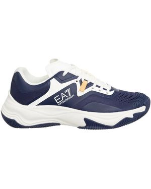 EA7 Schnürverschluss Sneakers - Blau