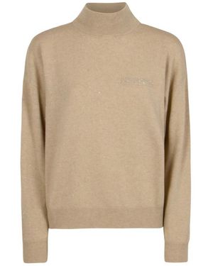 Peserico Woll- Seide- & Kaschmirpullover - Natur