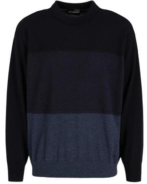 Emporio Armani Round-Neck Knitwear - Azul