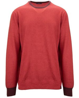 Fay Round-Neck Knitwear - Red