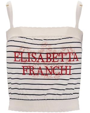 Elisabetta Franchi Sleeveless Tops - White