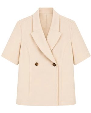 Opal Studio Sassi Blazer Kurzarm - Natur