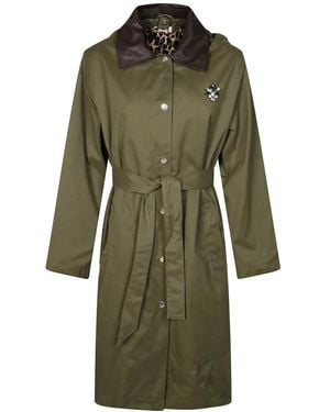 Liu Jo Belted Coats - Green