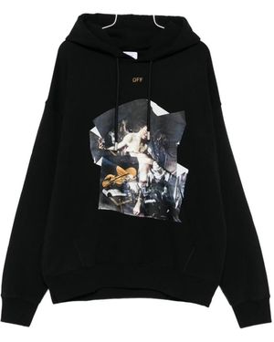 Off-White c/o Virgil Abloh Weißer Sweatshirt Mit Stil Ombb085F25Fl - Schwarz