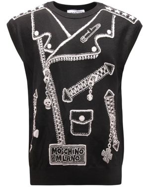 Moschino Sleeveless Jumpers - Black