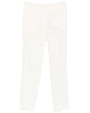 Marella Broeken ,Wit ,Leer Mlmcaro Cropped Broek