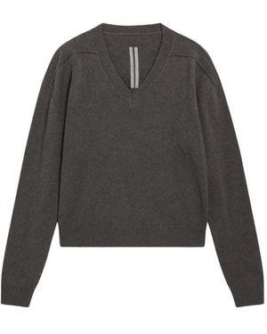 Rick Owens V-Neck Knitwear - Grey