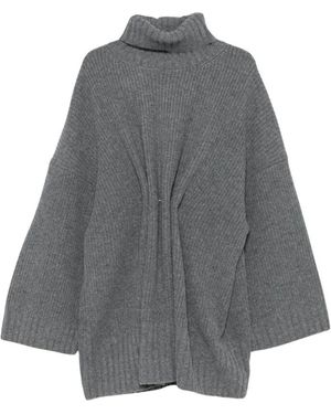 Frankie Shop Kleedjes ,Grijs ,Wol Alira Knit Brooch Jurk