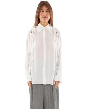 Babylon Fringes cut-out shirt in weiß