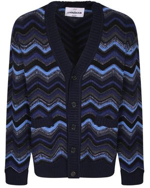 Missoni Vest Met Zigzagpatroon - Blauw