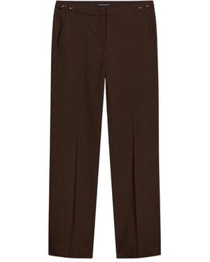 Luisa Cerano Straight Trousers - Marrón