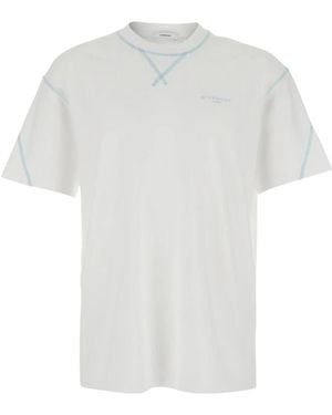 Givenchy Weißes T-Shirt Mit Logo Vorne Aus Baumwolle Für Herren