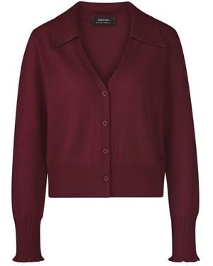 Marc Cain Truien & Vesten ,Bruin ,Kasjmier Cropped Cashmere Cardigan - Rood