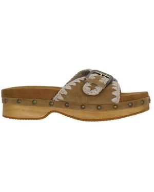 Mou Suede Leder Sandalen - Natur
