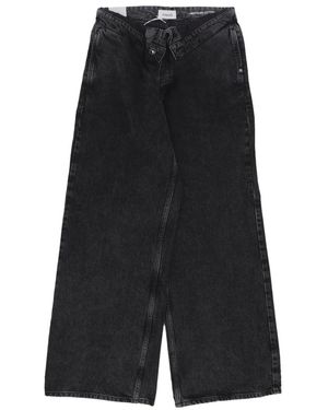 AMISH Vaqueros Negros Con Dobladillo, Mujer, Talla