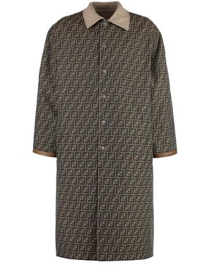 Fendi Single-Breasted Coats - Gris