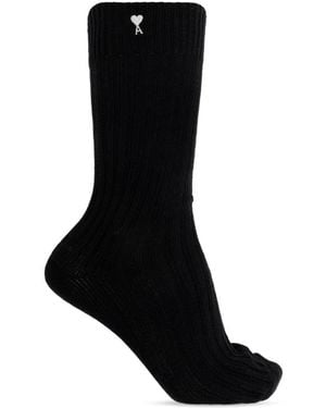 Ami Paris De Coeur Drei-Paar-Socken - Schwarz