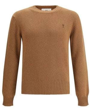 Ami Paris Cashmere Knitwear - Bruin