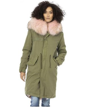 MR & MRS Langer parka mit pelzkapuze - Grün