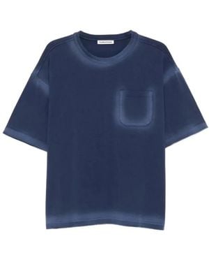 YMC Tops ,Blauw ,Katoen Triple Pocket T-Shirt