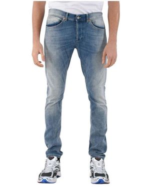 Dondup Gebrauchte skinny fit jeans mit metall-logo - Blau