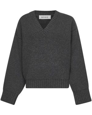 Rohe V-Neck Knitwear - Negro