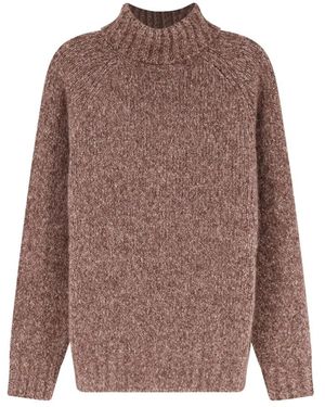 Brunello Cucinelli Kaschmir-Seiden-Rollkragenpullover - Braun