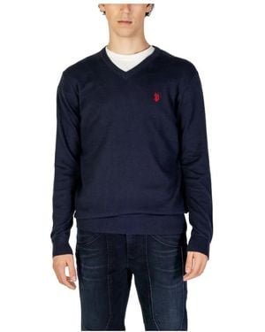 U.S. POLO ASSN. V-Neck Knitwear - Blue