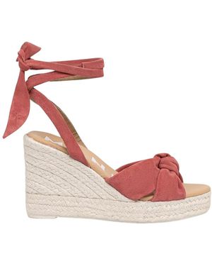 Manebí Hamptons Keil-Espadrilles Mit Knoten - Pink