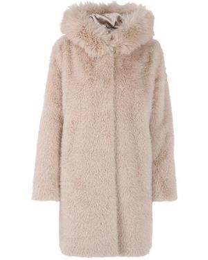 Marc Cain Single-Breasted Coats - Neutro