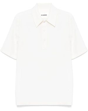 Jil Sander Porzellan Polo Shirt - Weiß