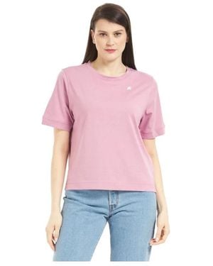 K-Way Tops ,Roze ,Katoen Selune Jersey T-Shirt - Rood