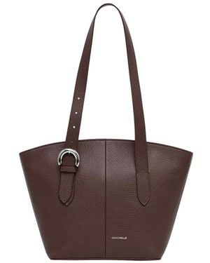 Coccinelle Tote Bags - Marrone