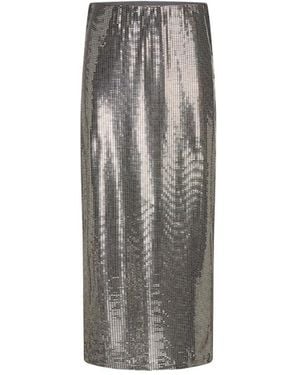 Riani Rokken ,Grijs ,Pailletten Sequin Skirt