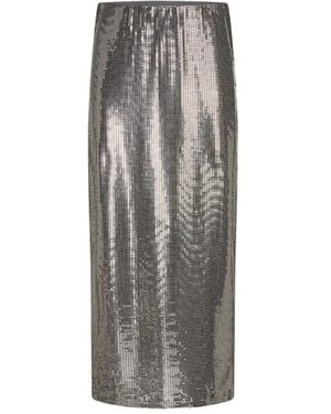 Riani Rokken ,Grijs ,Pailletten Sequin Skirt