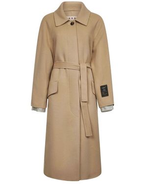 Marni Belted Coats - Neutro