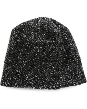 Maison Michel Accessoires ,Zwart ,Pailletten Jude Beanie