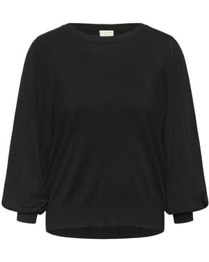 Kaffe Round-Neck Knitwear - Black