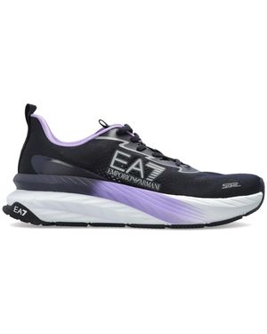 EA7 Sportschoenen Met Geprint Logo - Blauw