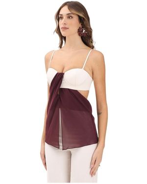 Patrizia Pepe Sleeveless Tops - Purple