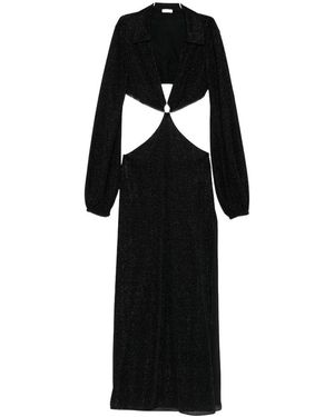 Oséree Kleedjes ,Zwart ,Lumière Maxi-Jurk Met Cutout En Ringdetail