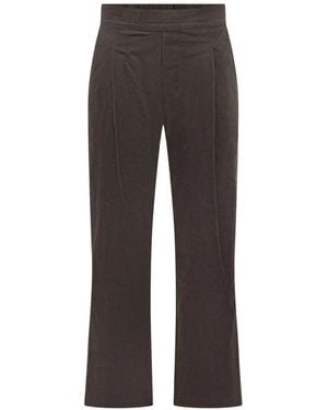 A PAPER KID Straight Trousers - Gris