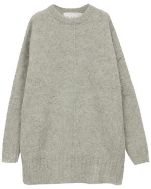 Rodebjer Truien & Vesten ,Grijs ,Nylon Alpaca Sweater Voor Ontspannen Weekenden
