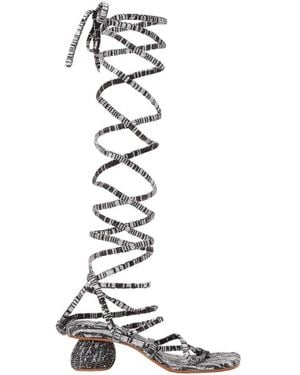 Isa Boulder High Heel Sandals - Wit